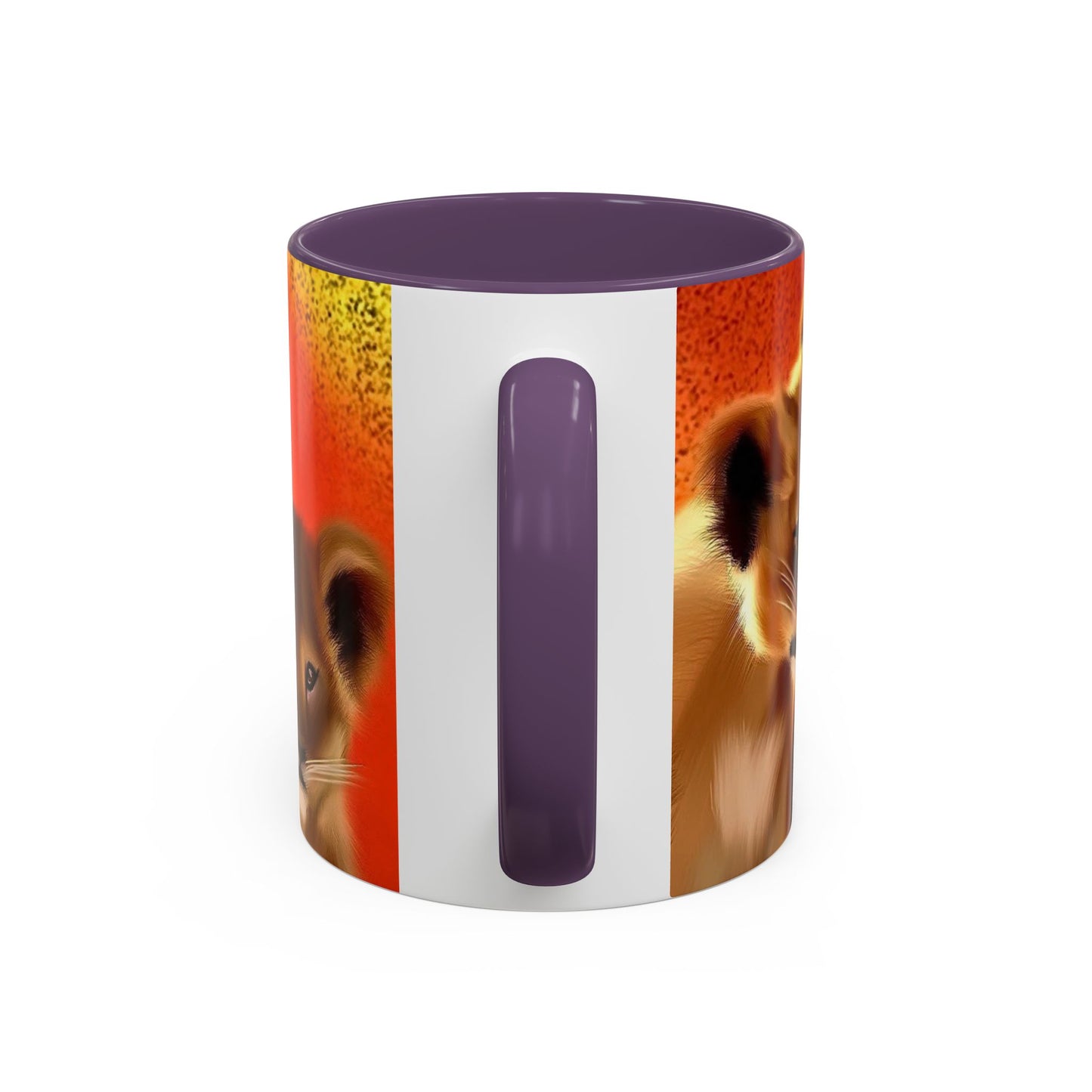 Lion Cub Accent Coffee Mug – Cute Safari Wildlife Coffee Cup (11/15oz)