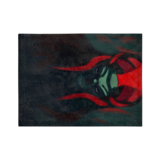 Demented Jester Velvet Blanket — Dark Horror Microfiber Throw