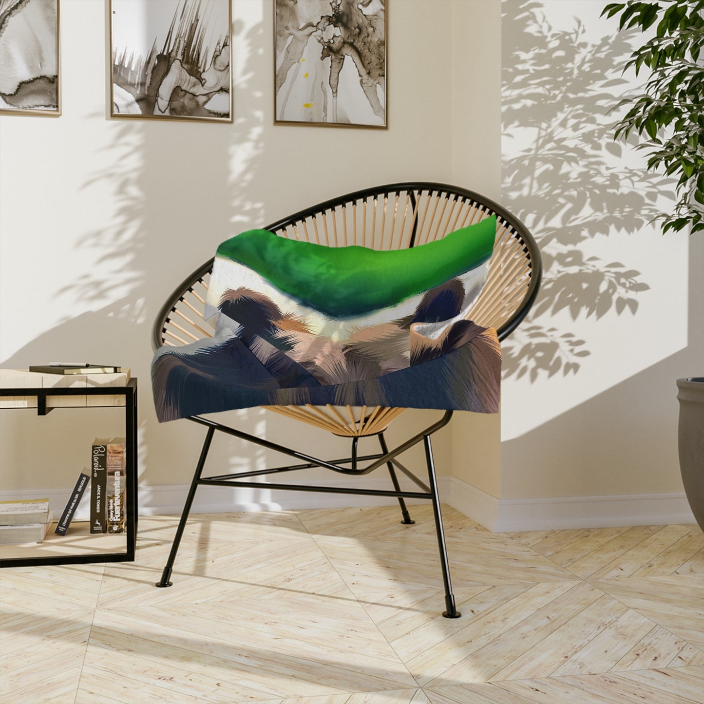 Bear Portrait Velveteen Microfiber Blanket — Cozy Wildlife Throw for Cabin, Nature Lovers & Gifts