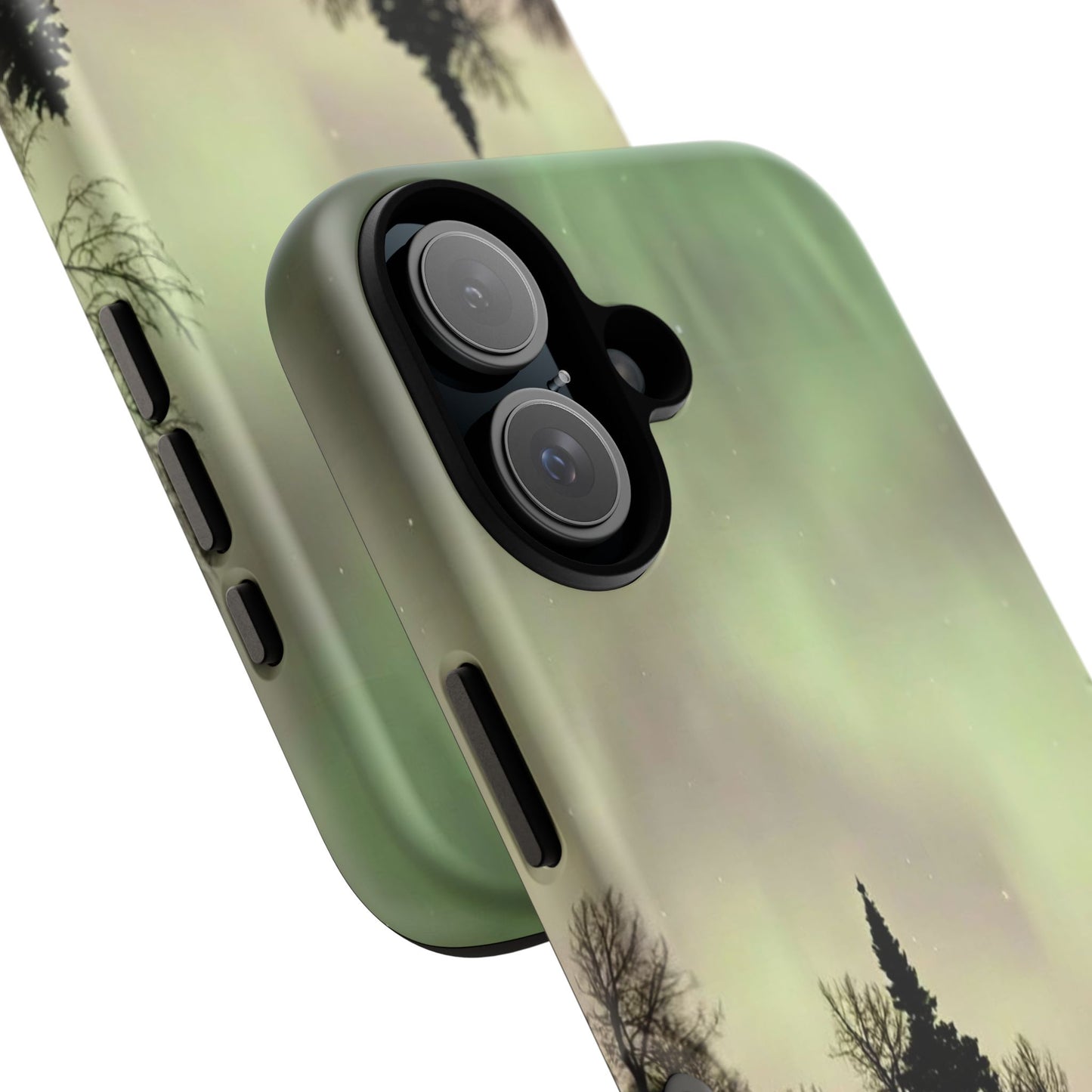 Aurora Night Sky Phone Case — Northern Lights Forest iPhone Cover