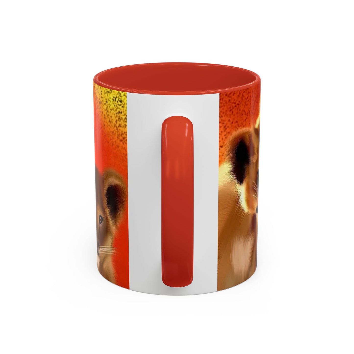 Lion Cub Accent Coffee Mug – Cute Safari Wildlife Coffee Cup (11/15oz)