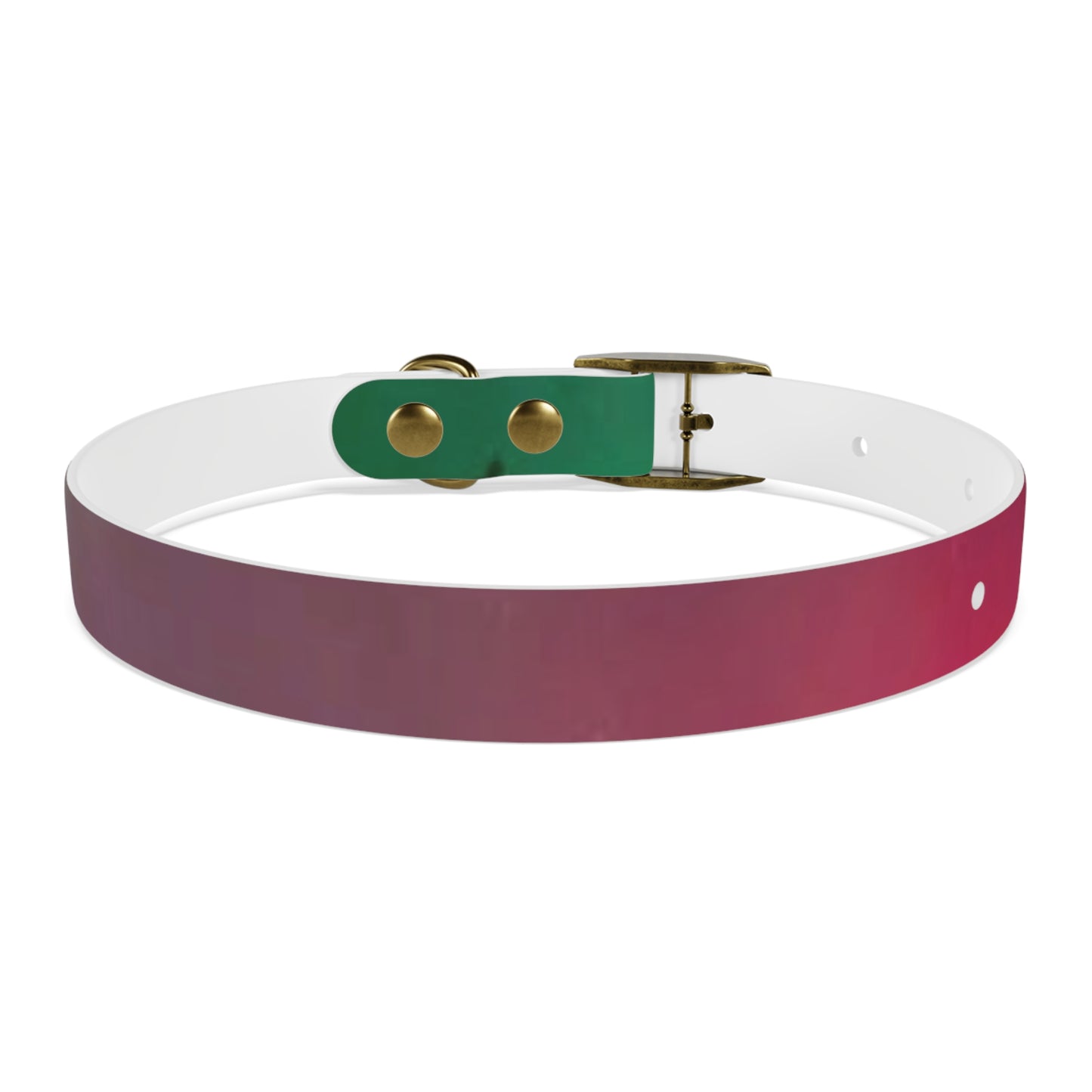 Gradient Teal-to-Rose Dog Collar — Stylish Ombre Pet Collar