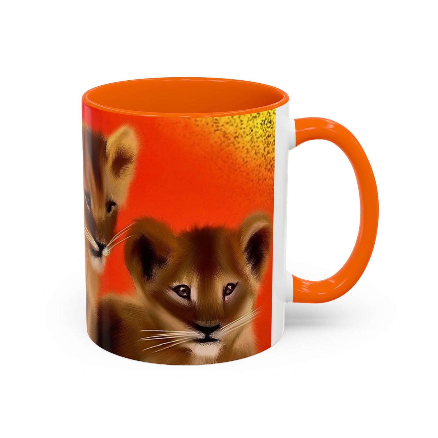 Lion Cub Accent Coffee Mug – Cute Safari Wildlife Coffee Cup (11/15oz)