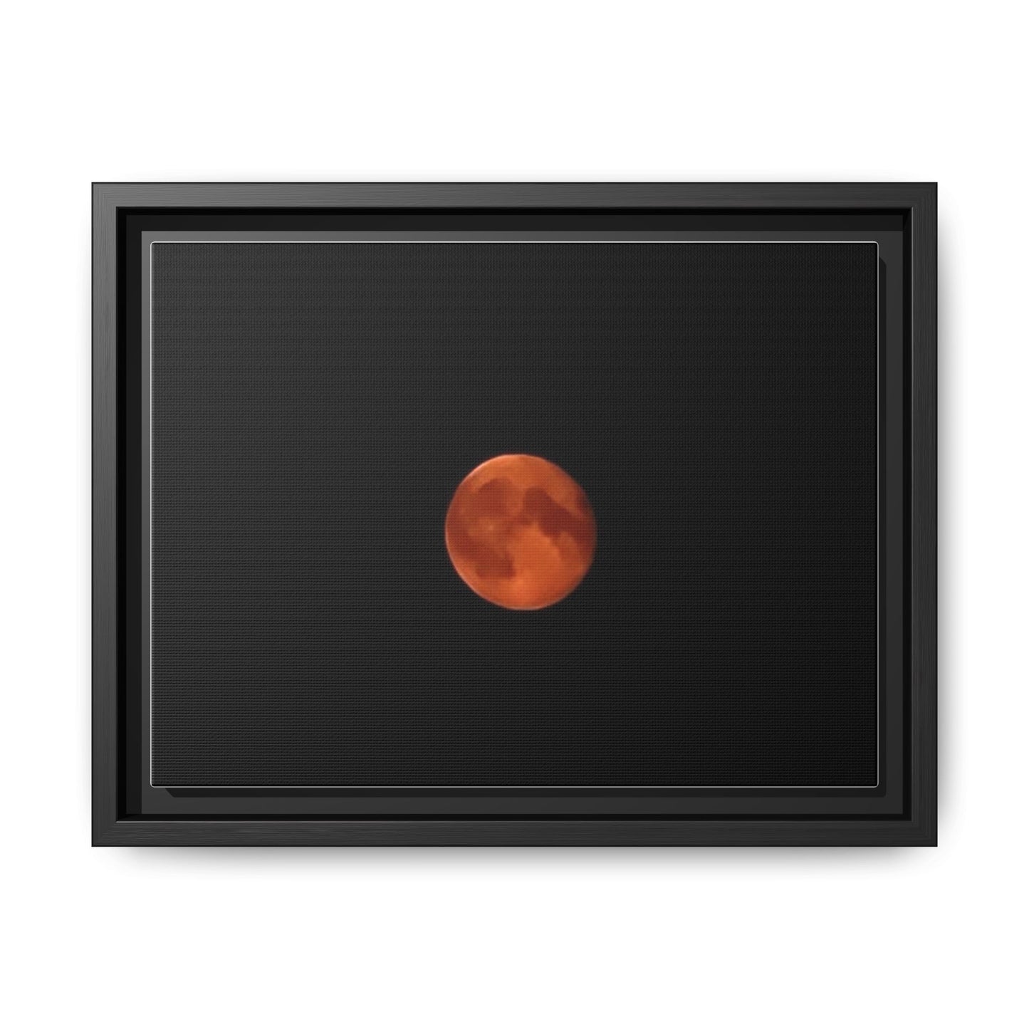 Framed Matte Canvas Art — Red Blood Moon Minimalist Wall Decor