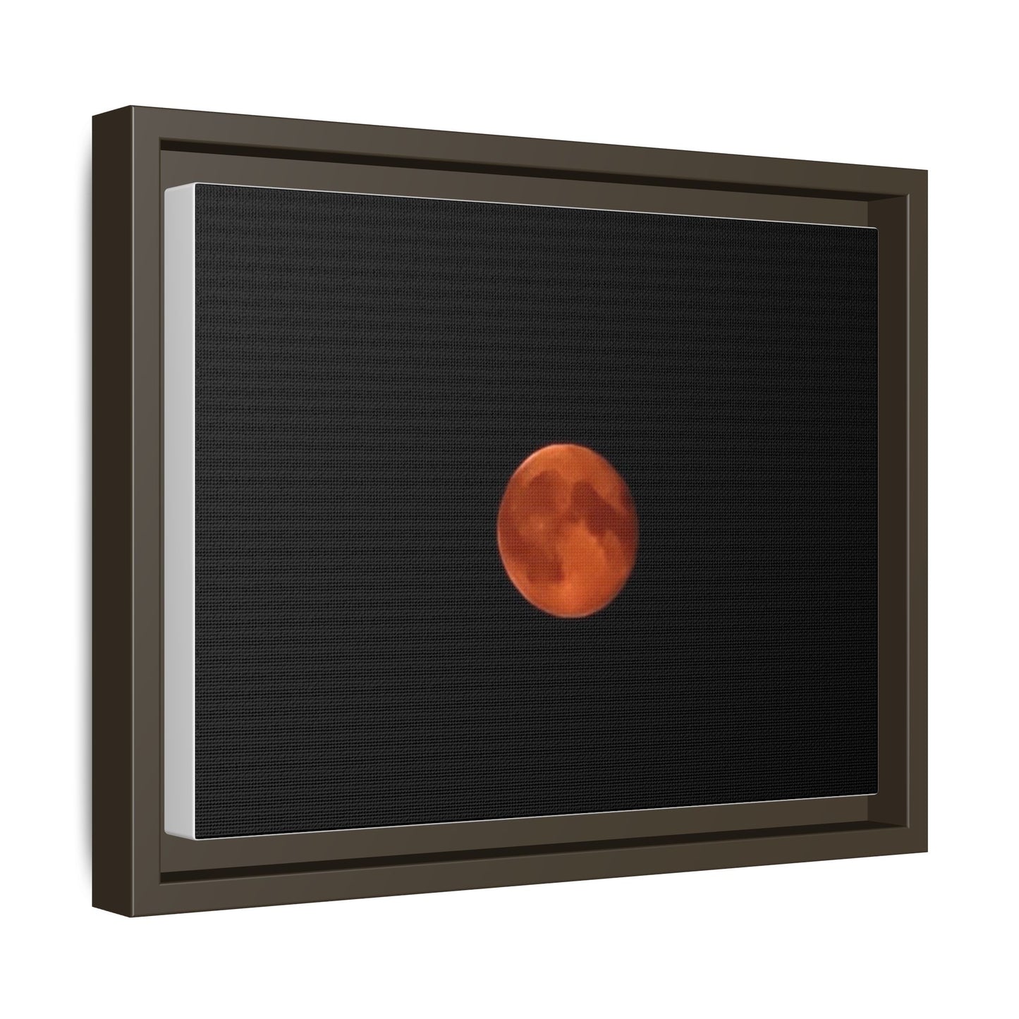 Framed Matte Canvas Art — Red Blood Moon Minimalist Wall Decor