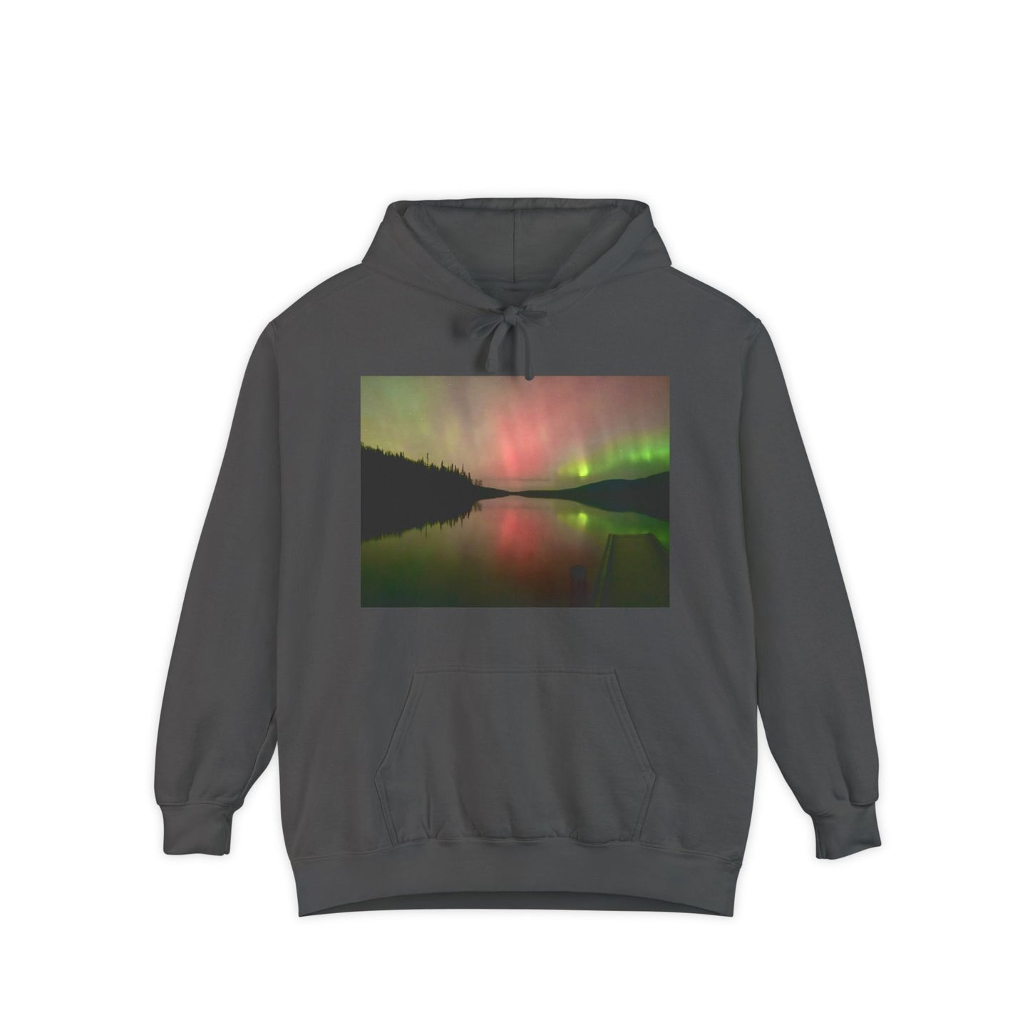 Aurora Lake Hoodie — Northern Lights Scenic Pullover