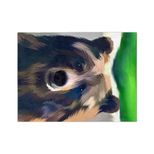 Bear Portrait Velveteen Microfiber Blanket — Cozy Wildlife Throw for Cabin, Nature Lovers & Gifts