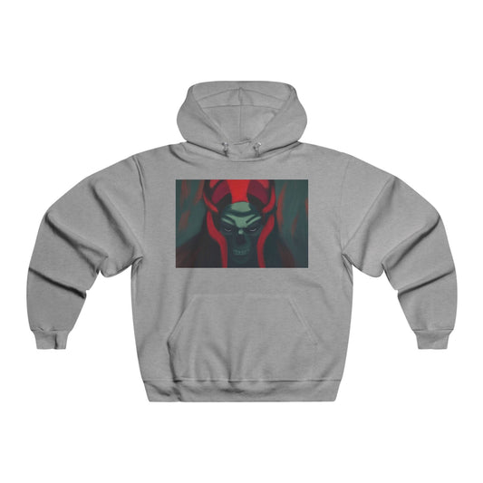 Demon Skull Hoodie — Dark Red Oni Skull Graphic Sweatshirt