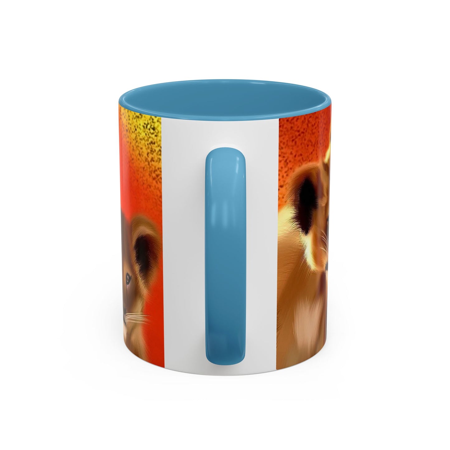 Lion Cub Accent Coffee Mug – Cute Safari Wildlife Coffee Cup (11/15oz)