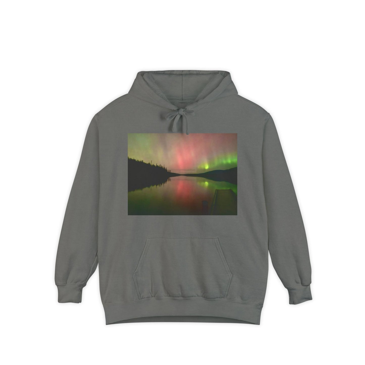 Aurora Lake Hoodie — Northern Lights Scenic Pullover