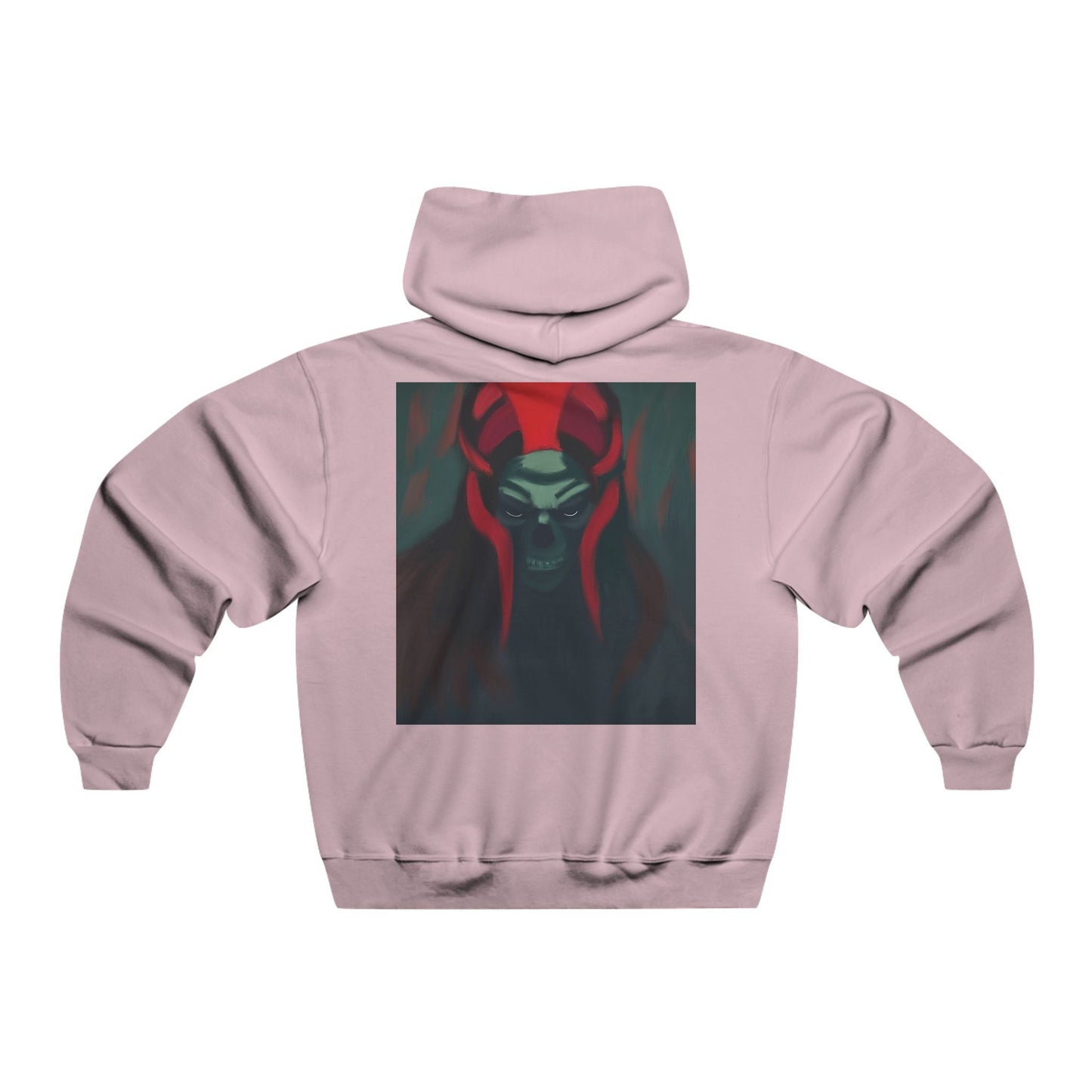 Demon Skull Hoodie — Dark Red Oni Skull Graphic Sweatshirt