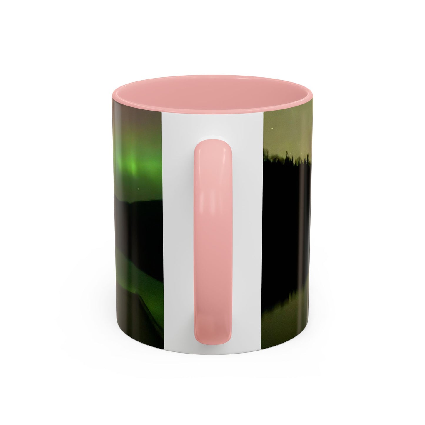 Aurora Lake Accent Coffee Mug — Northern Lights Reflection (11/15oz)