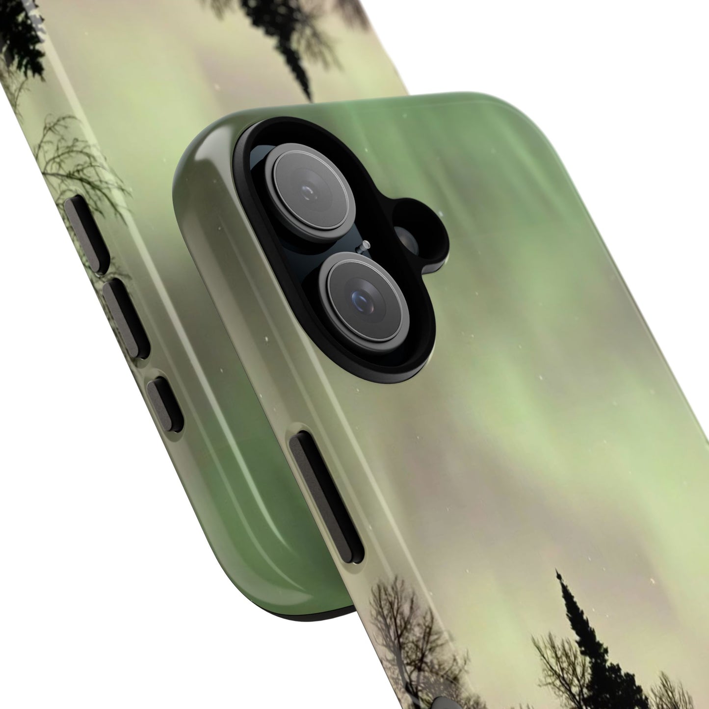 Aurora Night Sky Phone Case — Northern Lights Forest iPhone Cover
