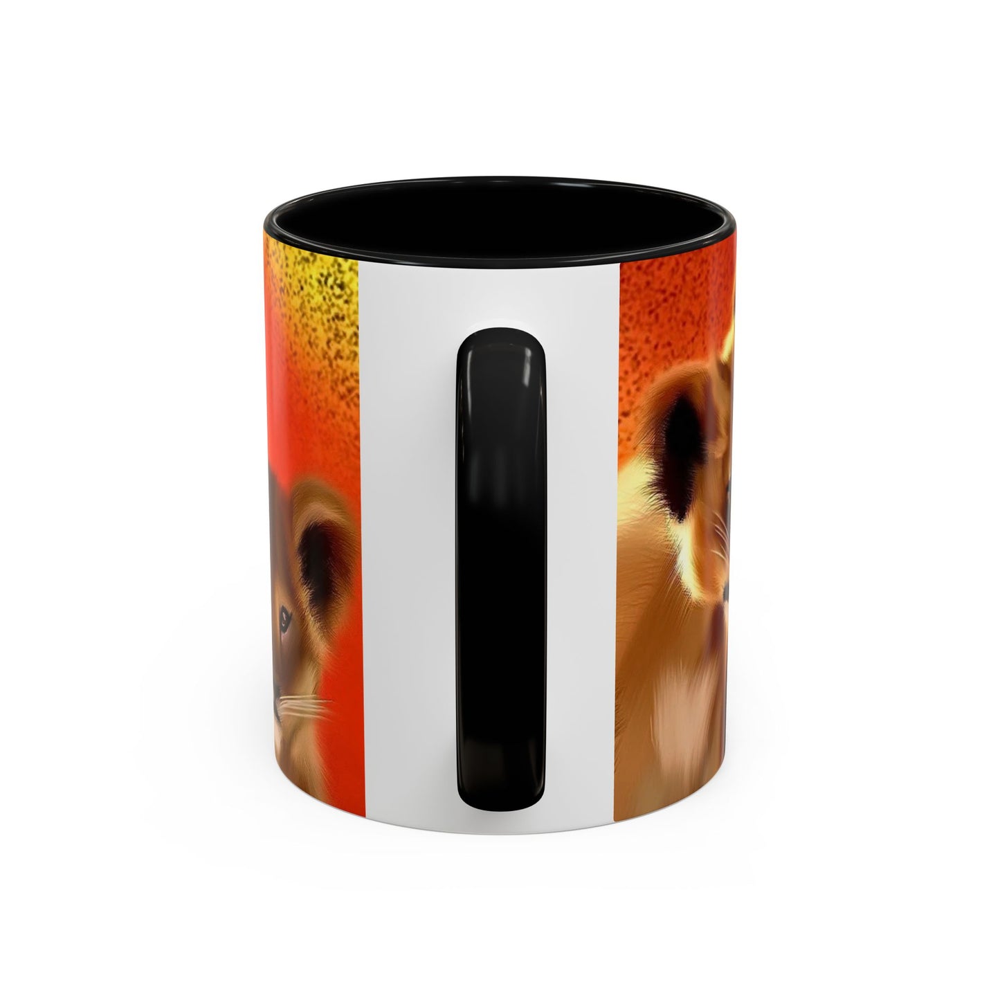 Lion Cub Accent Coffee Mug – Cute Safari Wildlife Coffee Cup (11/15oz)