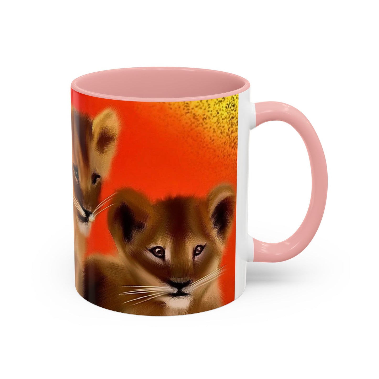 Lion Cub Accent Coffee Mug – Cute Safari Wildlife Coffee Cup (11/15oz)