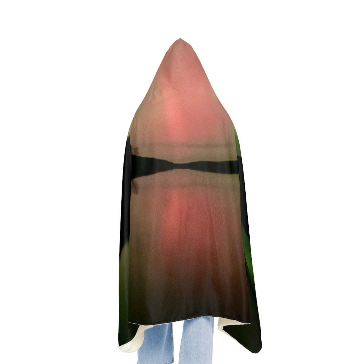 Aurora Lake Hooded Blanket — Northern Lights Snuggle Throw