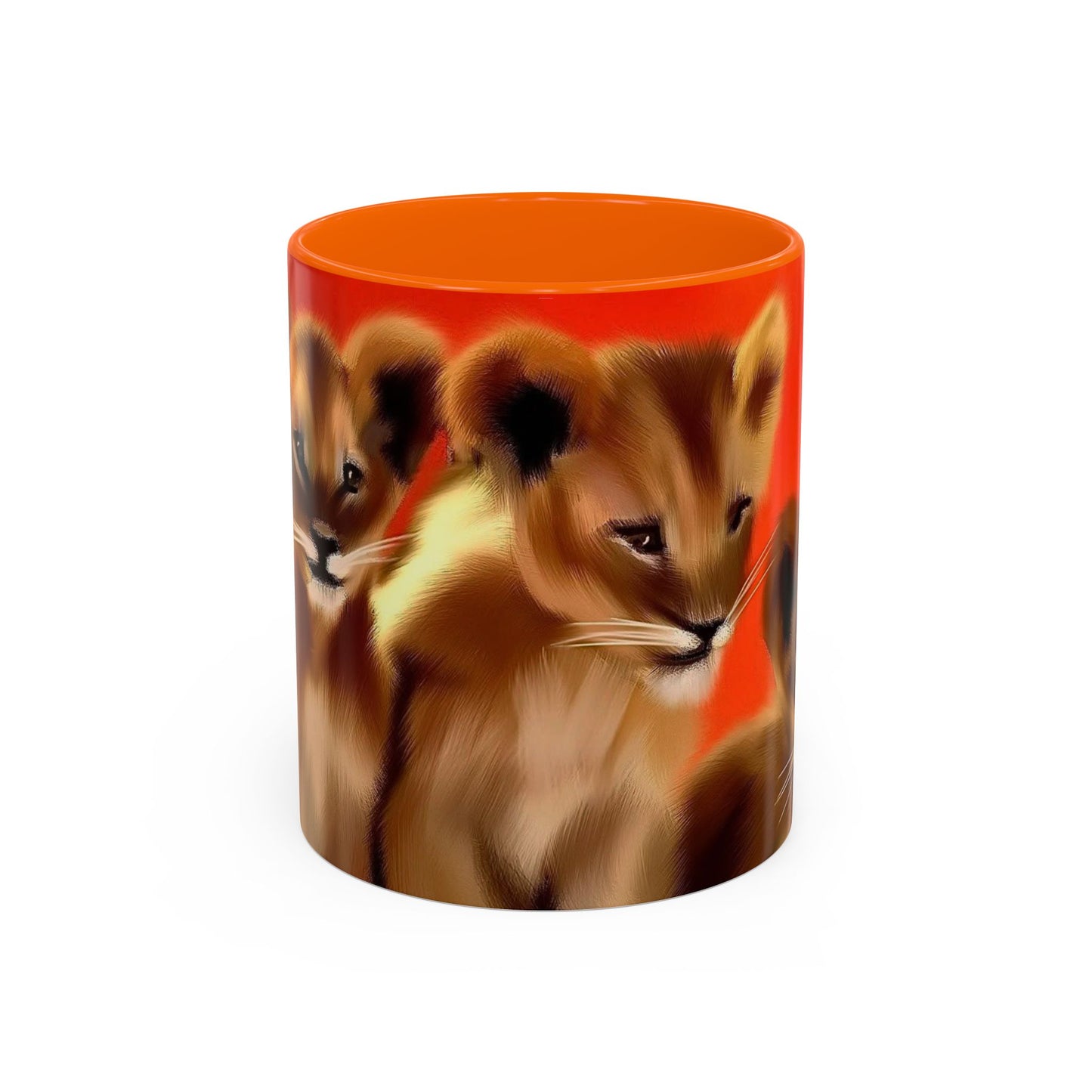 Lion Cub Accent Coffee Mug – Cute Safari Wildlife Coffee Cup (11/15oz)
