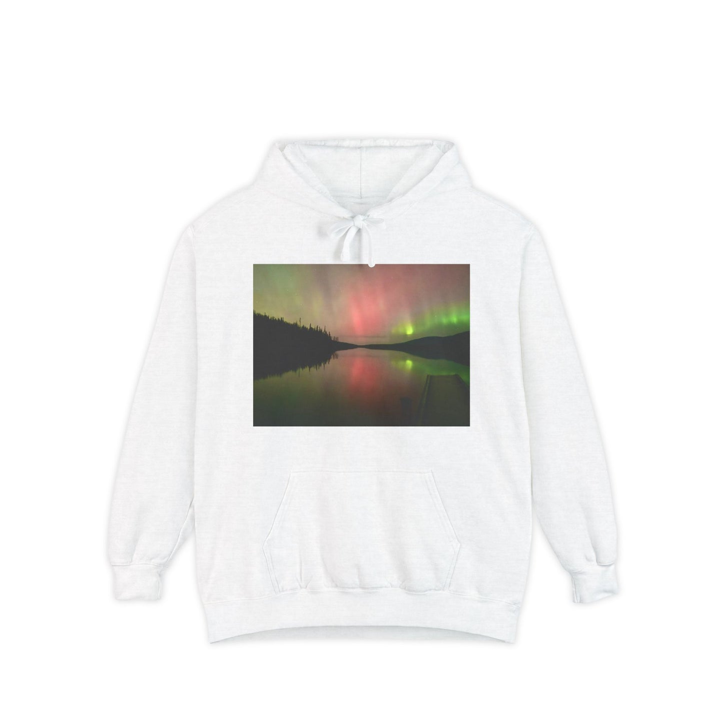 Aurora Lake Hoodie — Northern Lights Scenic Pullover