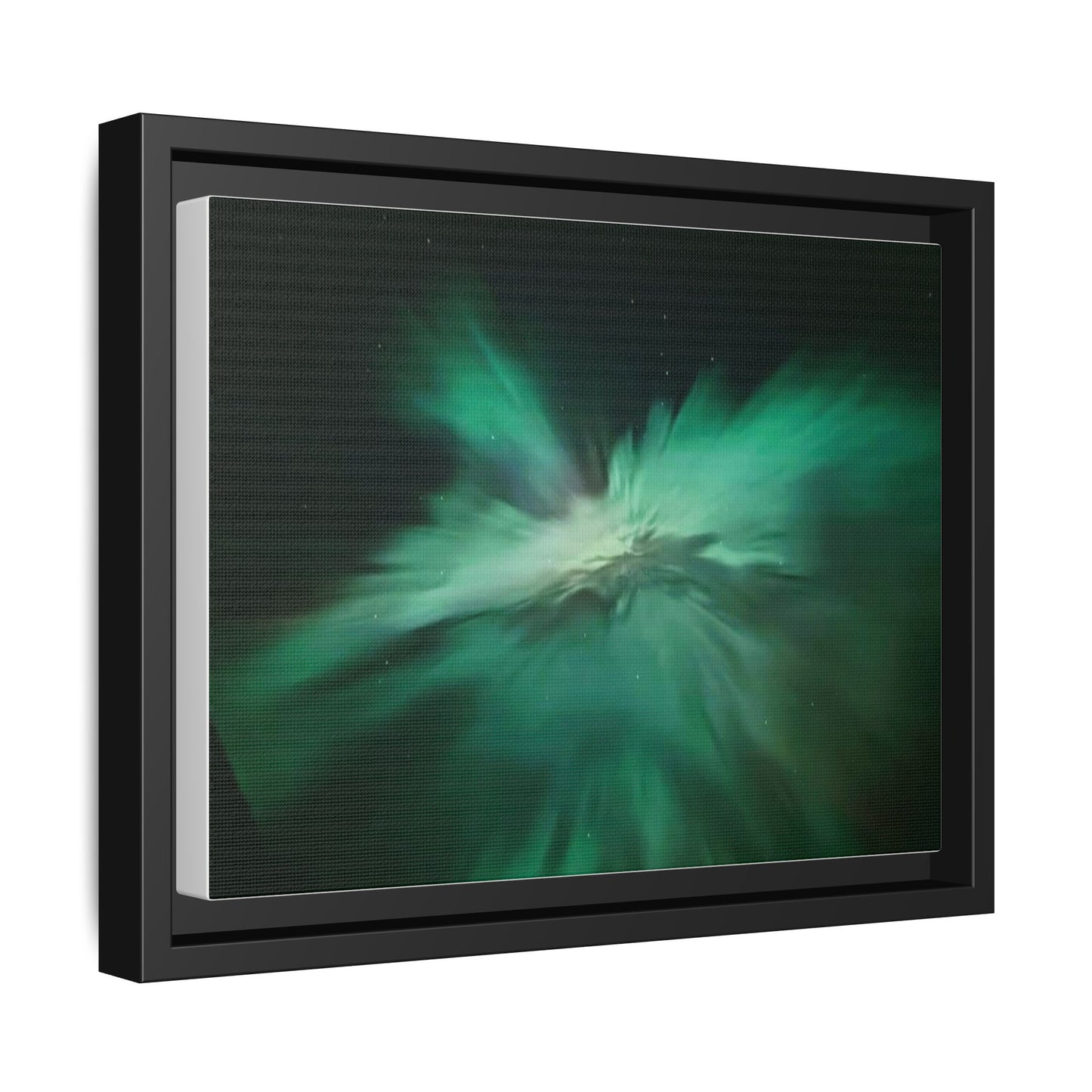 Aurora Green Abstract Framed Canvas Print
