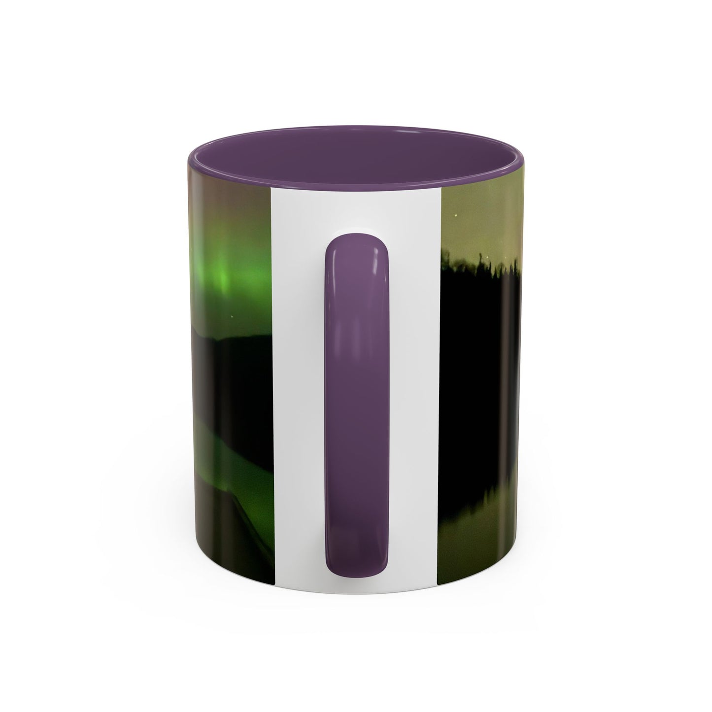 Aurora Lake Accent Coffee Mug — Northern Lights Reflection (11/15oz)