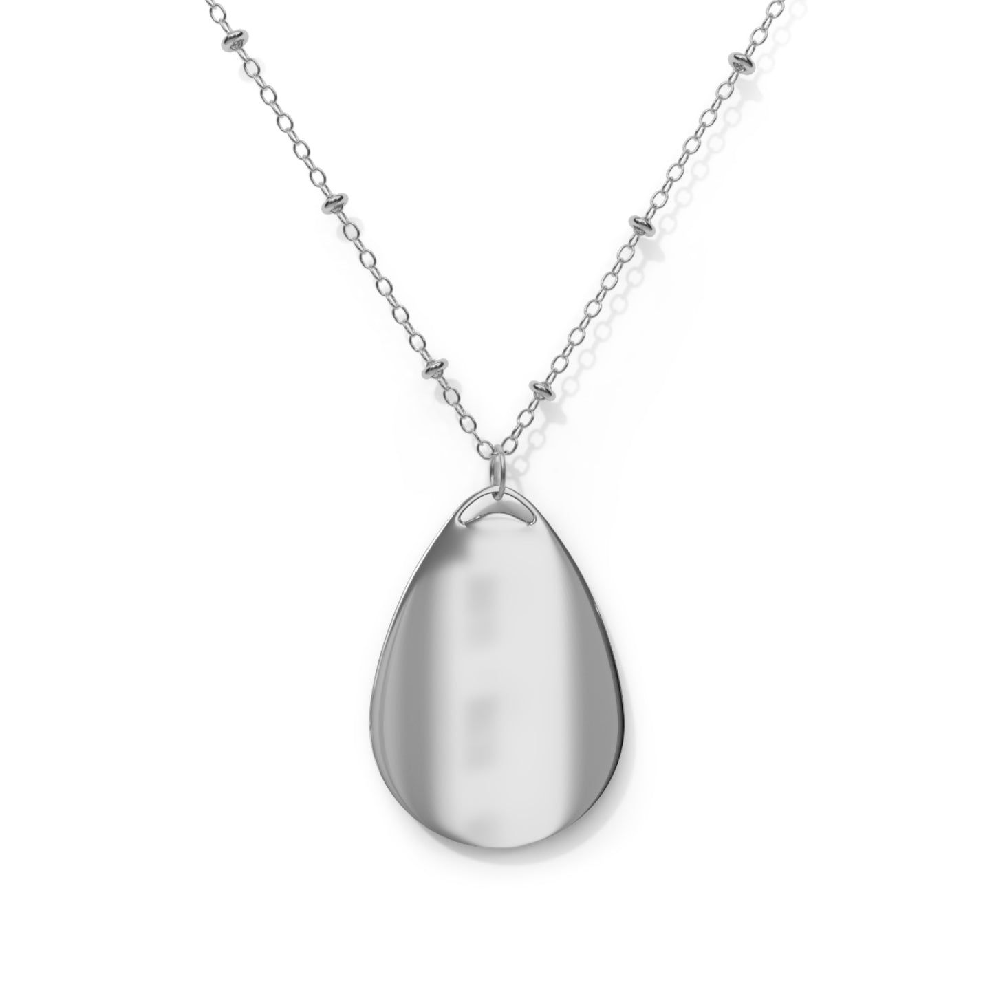 Aurora Oval Necklace — Northern Lights Teardrop Pendant