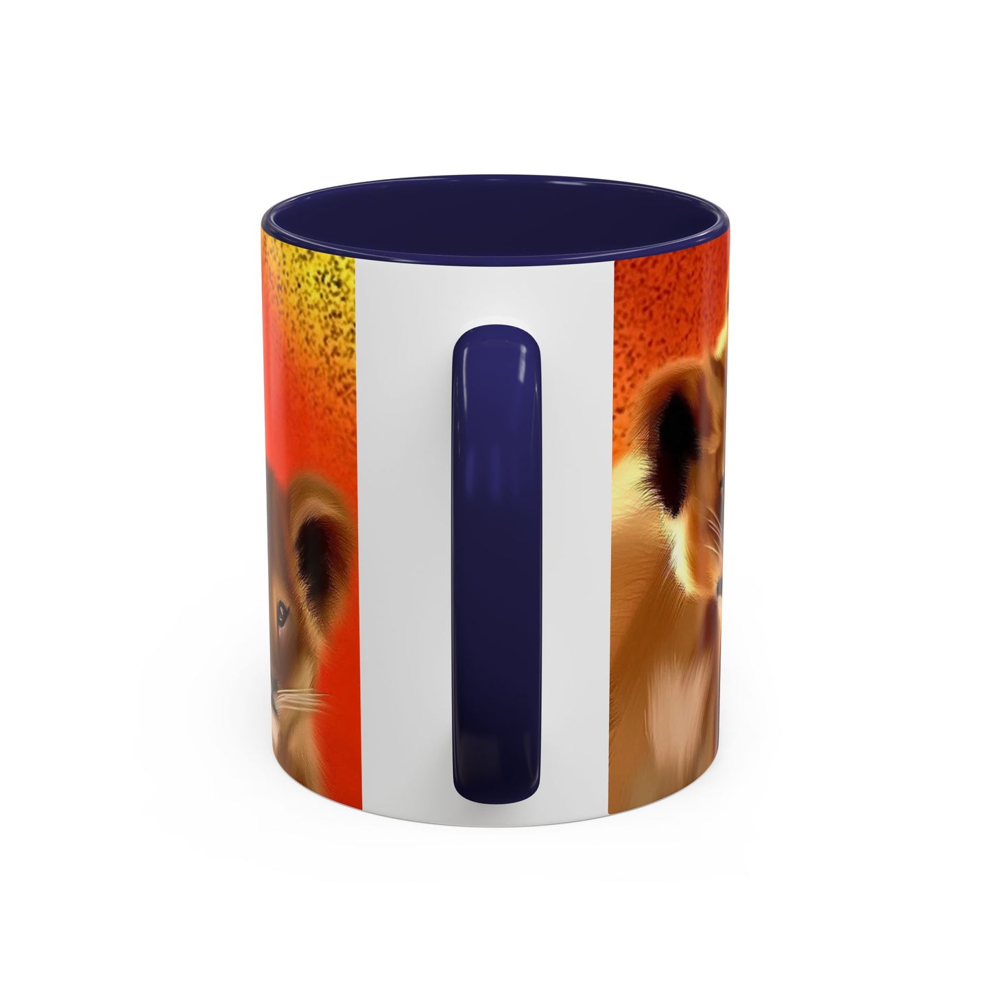 Lion Cub Accent Coffee Mug – Cute Safari Wildlife Coffee Cup (11/15oz)