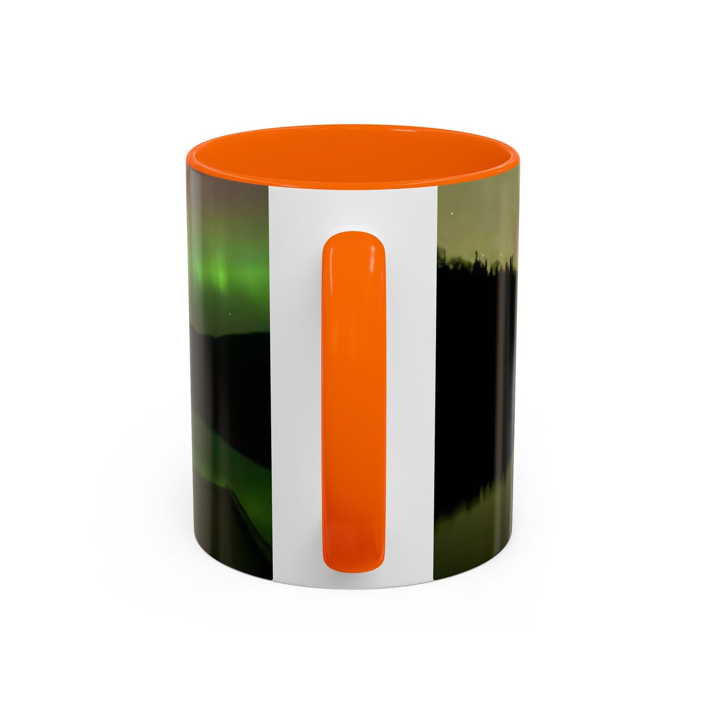 Aurora Lake Accent Coffee Mug — Northern Lights Reflection (11/15oz)