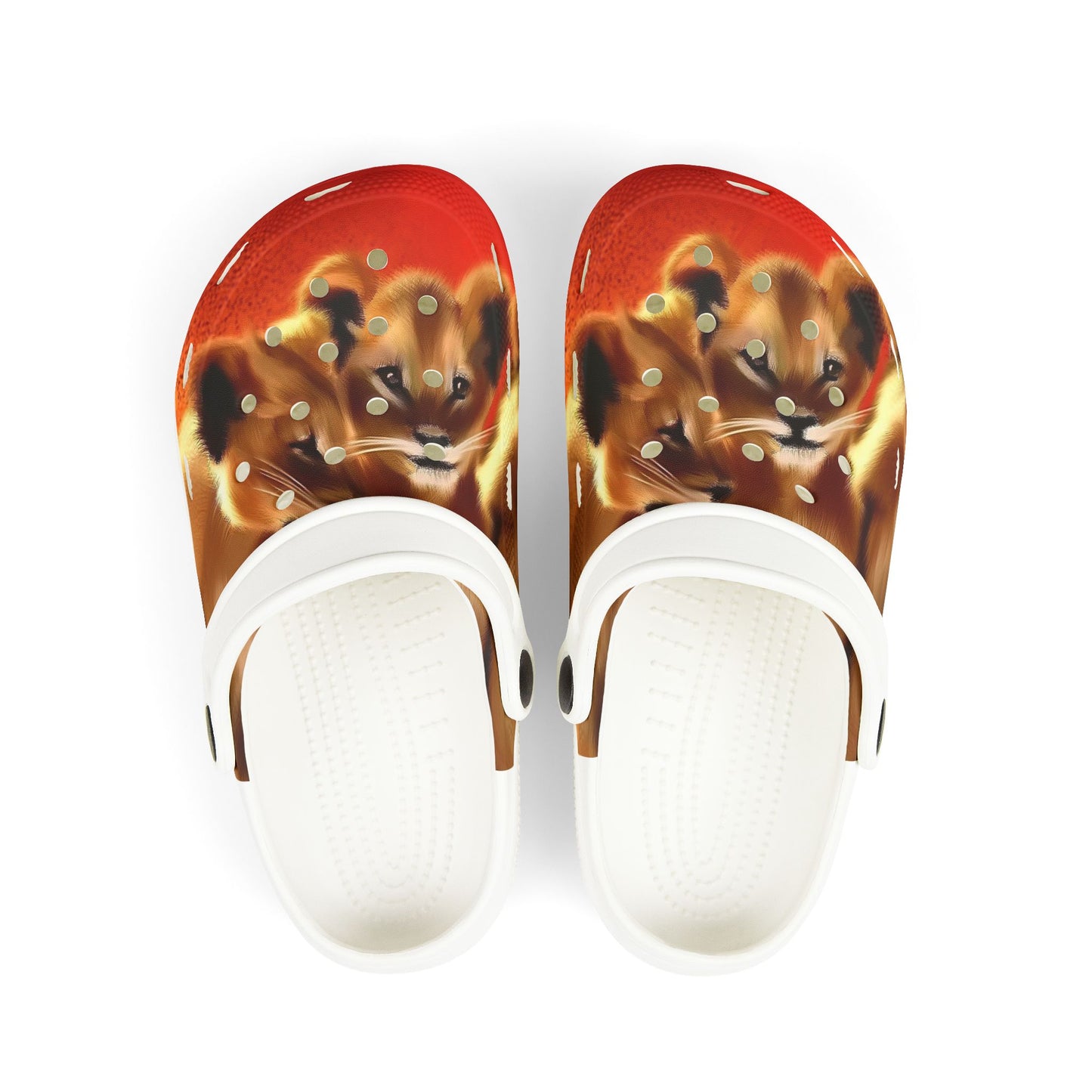 Kids Foam Clogs — Cute Brown Puppy Print Slip‑On Shoes