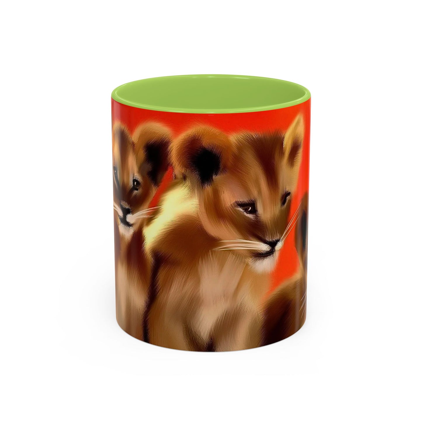 Lion Cub Accent Coffee Mug – Cute Safari Wildlife Coffee Cup (11/15oz)
