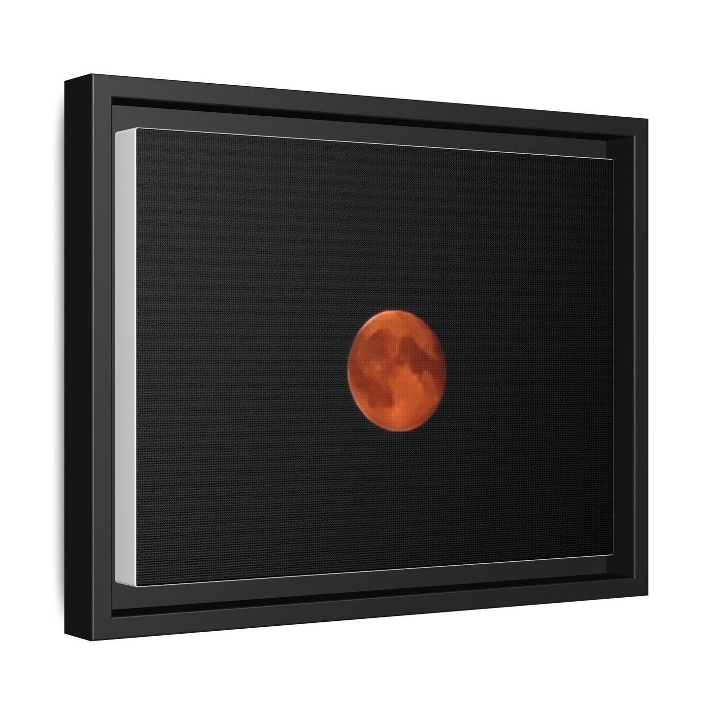 Framed Matte Canvas Art — Red Blood Moon Minimalist Wall Decor