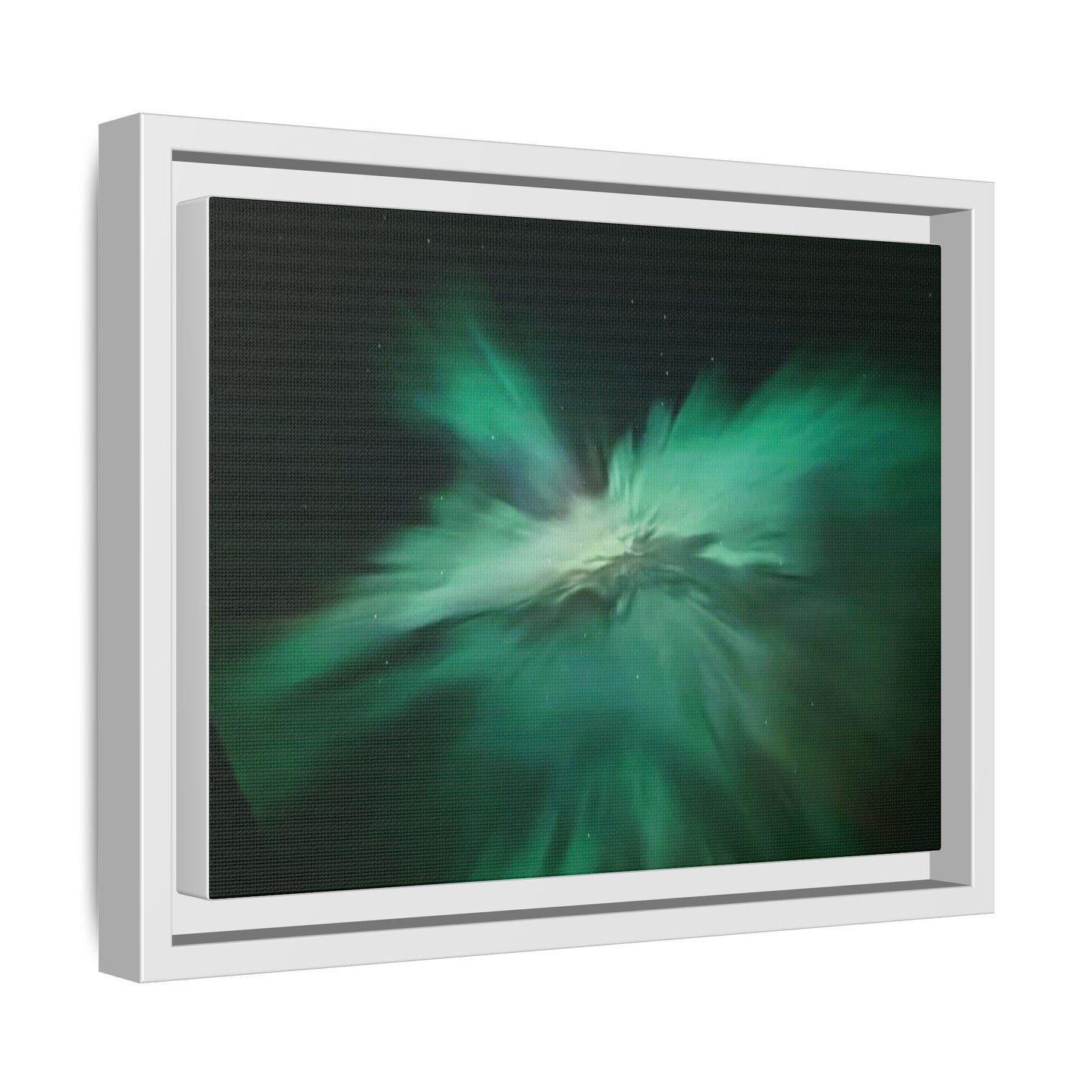 Aurora Green Abstract Framed Canvas Print