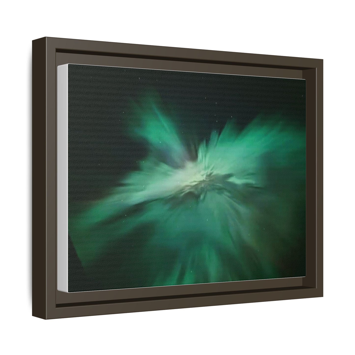 Aurora Green Abstract Framed Canvas Print