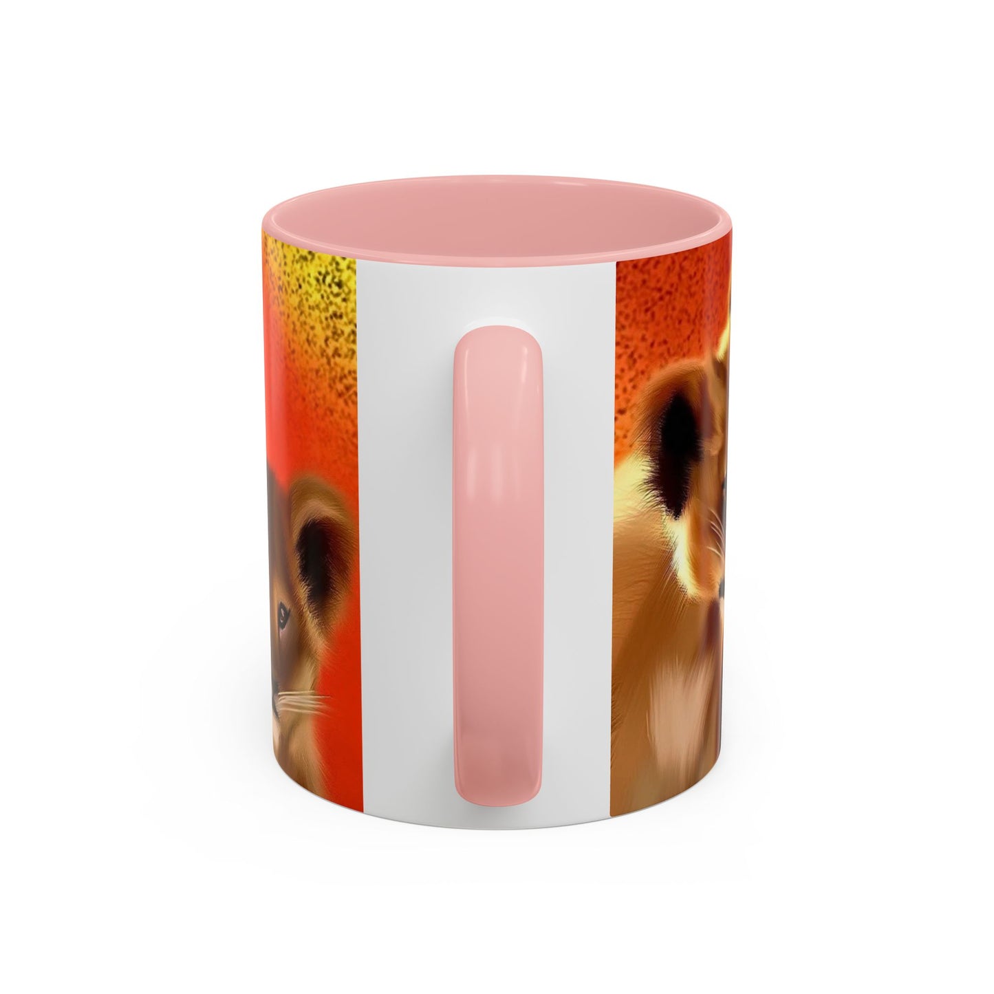 Lion Cub Accent Coffee Mug – Cute Safari Wildlife Coffee Cup (11/15oz)