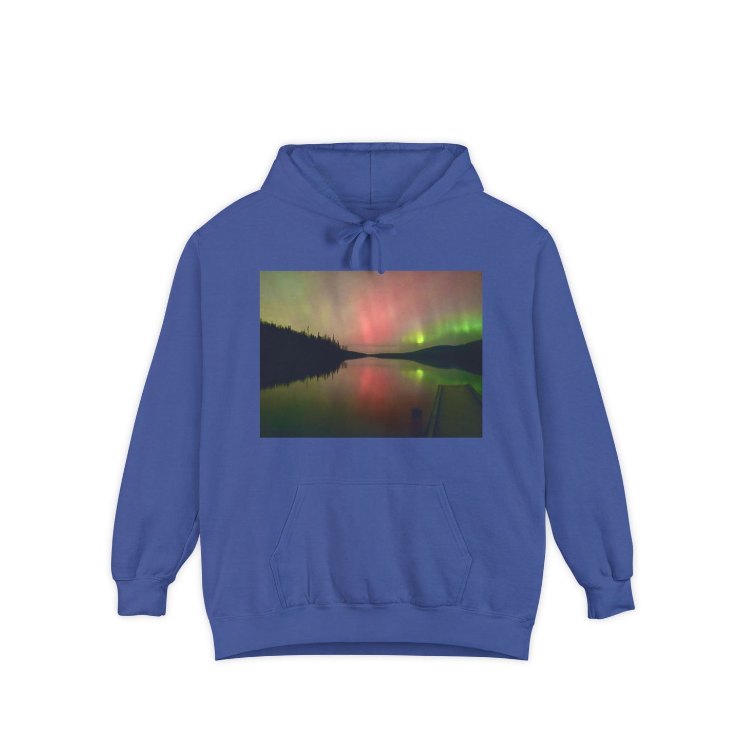 Aurora Lake Hoodie — Northern Lights Scenic Pullover