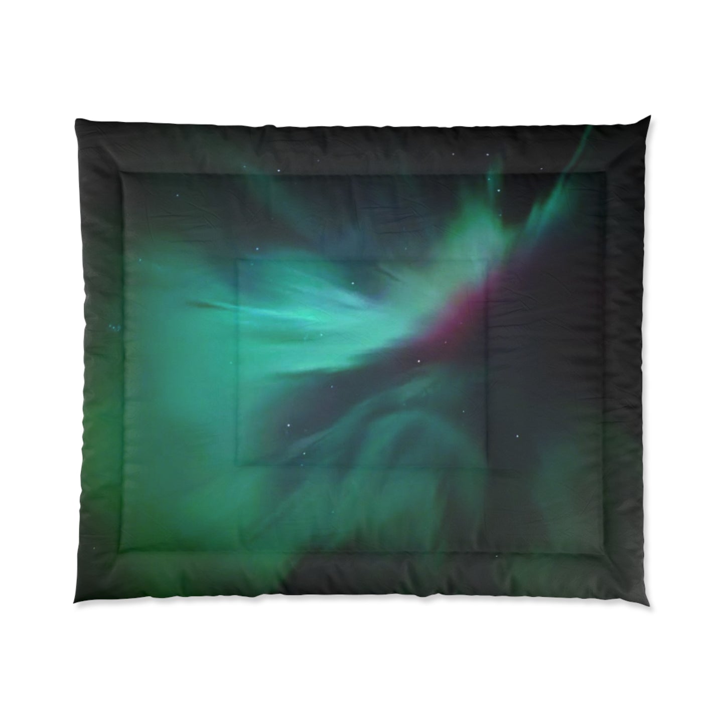 Aurora Night Sky Comforter - Green Northern Lights Bedding