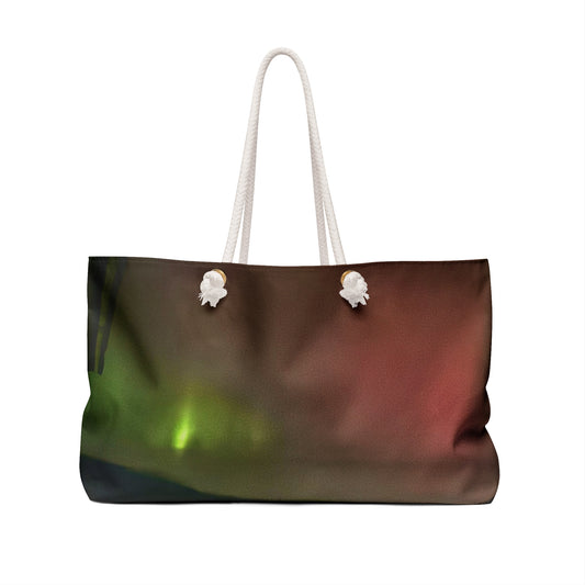 Aurora Night Weekender Bag — Northern Lights Travel Tote