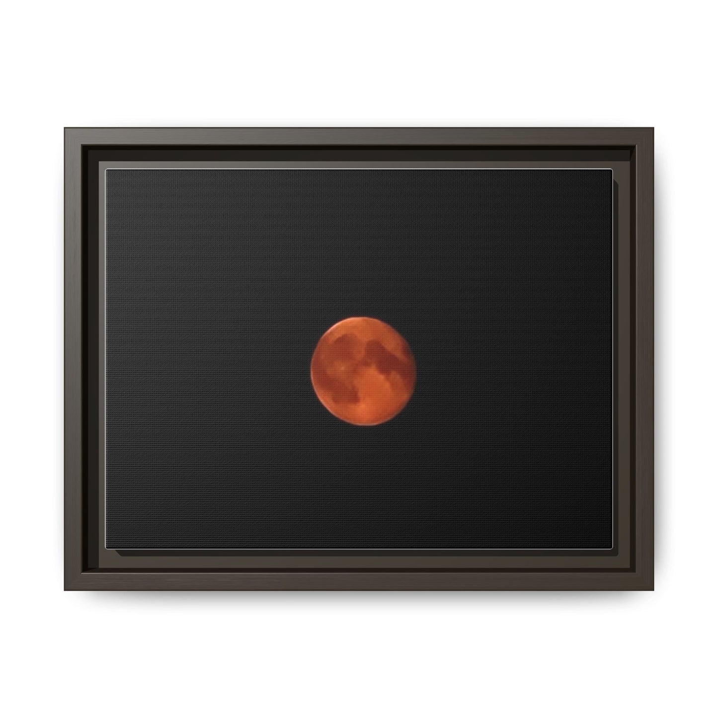 Framed Matte Canvas Art — Red Blood Moon Minimalist Wall Decor
